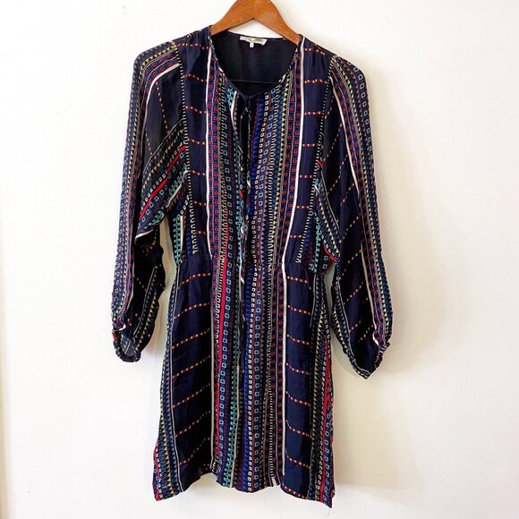 Parker Dixie Print Silk Shirt Dress, Size Small - Picture 4 of 9